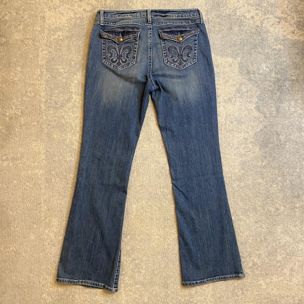 Rock 47 By Wrangler Jeans Juniors 15/16x34 Blue Low Rise Bootcut Stretch Denim - Picture 13 of 15